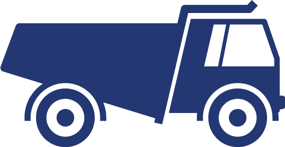 Cartoon Blue dump truck